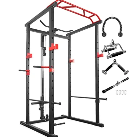 IFAST Power Cage with LAT Pull Down System & Weight Bench Barbell Olympic Weight Plates
