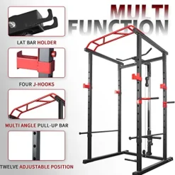 IFAST Power Cage with LAT Pull Down System & Weight Bench Cable Machine Attachments