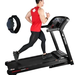 IMPREMEY Folding Treadmill with Incline 15%, 3.5HP Power, 350 Lb Capacity, 11 MPH, 50″ x 19″ – Black