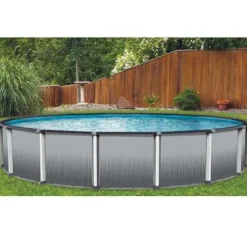 In The Swim 18′ Round Above Ground Pool Weekender Package Multi-Colored