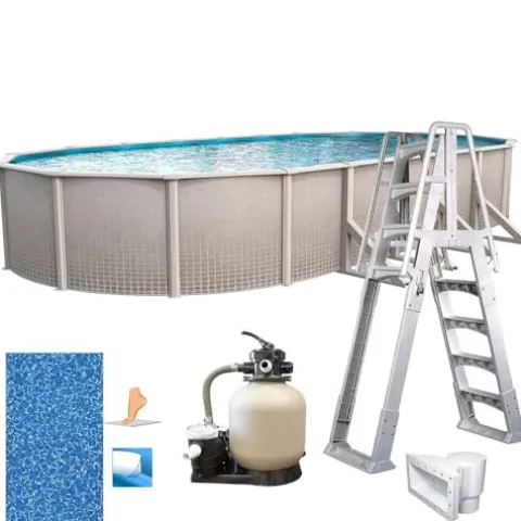 In The Swim 12′ x 18′ Oval Above Ground Pool Freestyle Package Multi-Colored