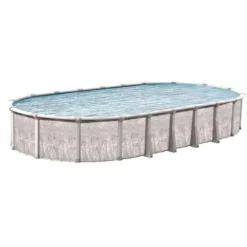 In The Swim Oval Above Ground Swimming Pool Marina Package Multi-Colored