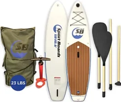 Inflatable Sport Boats Premium Inflatable Stand Up Paddle Board & Kayak White