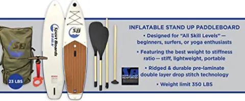 Inflatable Sport Boats Premium Inflatable Stand Up Paddle Board & Kayak White