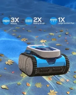 Inopool Latitude Plus Cordless Pool Vacuum 180-Min Sensor-Driven Blue