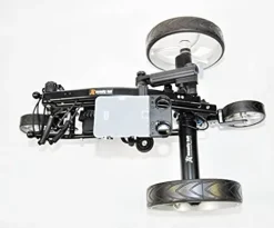 Insanity Golf Electric Golf Trolley Cart with Remote Control, Aluminum Frame, 24V 12Ah Lithium-Ion Battery – Black Cart, Silver Wheels