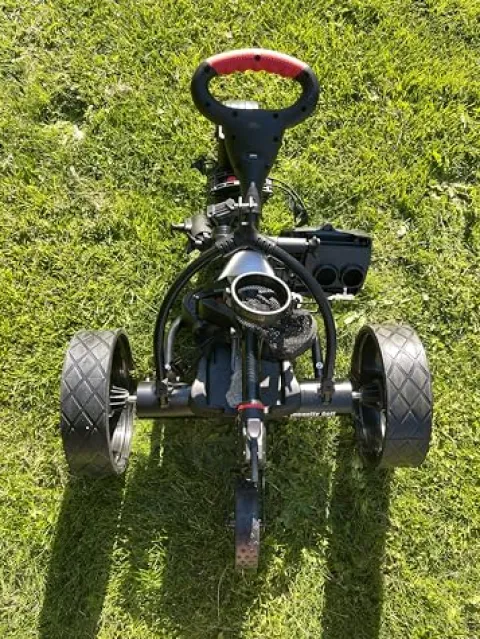 Insanity Golf Electric Golf Trolley with Remote and Seat Black and Yellow