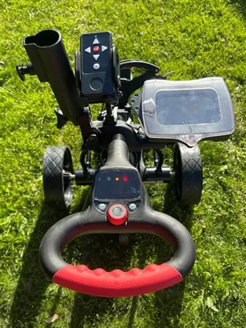 Insanity Golf Electric Golf Trolley with Remote and Seat Black and Yellow