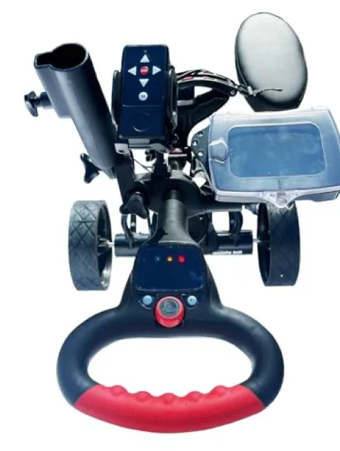 Insanity Golf Electric Golf Trolley with Remote and Seat Black and Yellow