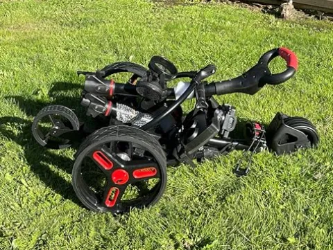 Insanity Golf Electric Golf Trolley with Remote and Seat Black and Yellow