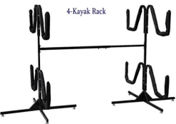 Insight Goods Kayak Rack – Free Standing Kayak Storage for Indoor/Outdoor (4 Kayaks)