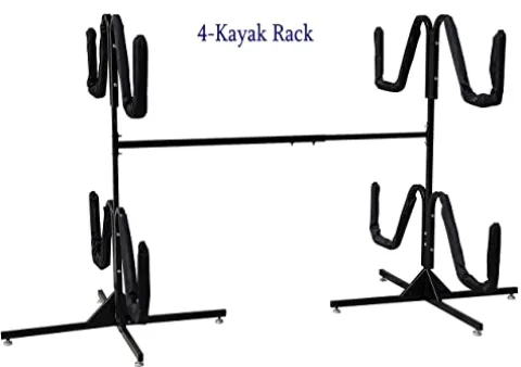 Insight Goods Kayak Rack – Free Standing Kayak Storage for Indoor/Outdoor (4 Kayaks)