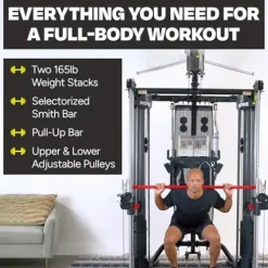 Inspire Fitness FT2 Functional Trainer & Smith Machine Station Bundle – Fully Loaded