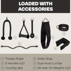 Inspire Fitness Home Gym Functional Trainer with Selectorized Smith Bar Black