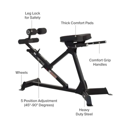 Inspire Fitness Hyper Extension/Roman Chair Black