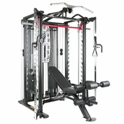 Inspire Fitness SCS Smith System – Cage System – Functional Trainer Home Gym With Smith Machine – Cable Machine – D Handles, Ankle Strap, Multi-Function Belt – Inspire SCS System (No Bench)