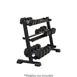 Inspire Fitness 3-Tier Dumbbell Rack Black
