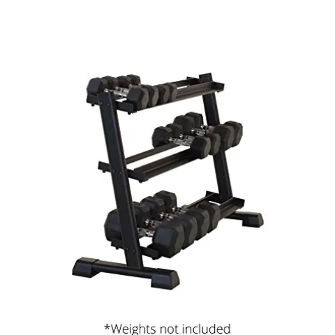 Inspire Fitness 3-Tier Dumbbell Rack Black