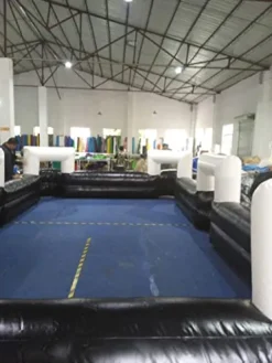 INTBUYING Inflatable Foot Pool Table 16.4×9.8ft Black