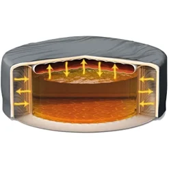 Intex 28439EP PureSpa Plus Greywood Portable Inflatable Bubble Hot Tub Jet Spa Multicolor