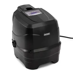 Intex 28449EP PureSpa Plus Greystone Inflatable Square Hot Tub Gray