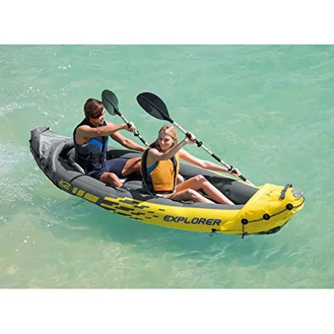 Intex Explorer K2 Inflatable Kayak Set Yellow