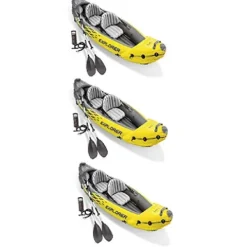 Intex Explorer K2 Inflatable Kayak Set Yellow