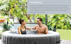 Intex Greywood Deluxe 4-Person Inflatable Hot Tub with Energy Efficient Cover, Grey