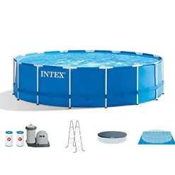 Intex Metal Frame Above Ground Swimming Pool Set 18ft x 48in Blue