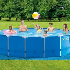 Intex Metal Frame Swimming Pool Set Blue