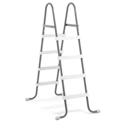 Intex Oval Above Ground Swimming Pool Set Gray Blue