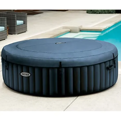 Intex Portable Inflatable Hot Tub Bubble Jet Spa Blue