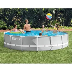 Intex Prism Frame Above Ground Pool Set with Accessories Blue