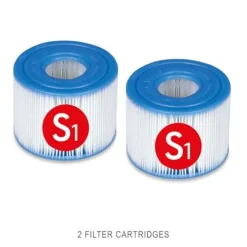 Intex PureSpa 4 Person Round Bubble Massage Inflatable Hot Tub Spa Set Tan