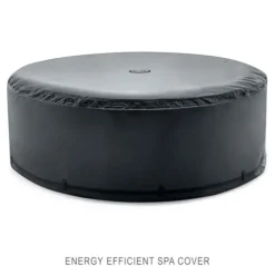 Intex PureSpa 4 Person Round Bubble Massage Inflatable Hot Tub Spa Set Tan