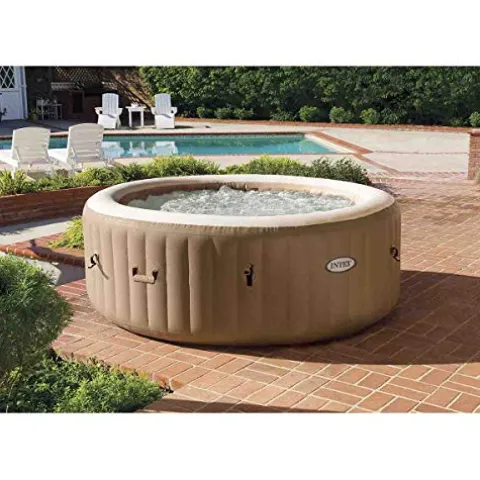 Intex PureSpa Bubble Massage Inflatable Spa Set Tan