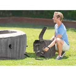 Intex PureSpa Greywood Deluxe 85″ x 25″ Inflatable 6 Person Hot Tub Greywood