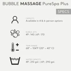 Intex PureSpa Plus 6 Person Inflatable Outdoor Hot Tub Spa Cobalt Blue