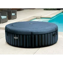 Intex PureSpa Plus 6 Person Inflatable Hot Tub with Bubble Jets Navy