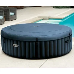 Intex PureSpa Plus 6 Person Inflatable Hot Tub Bubble Jet Spa Blue