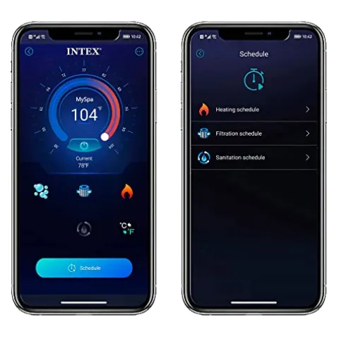 Intex PureSpa Plus Greystone Inflatable Square Outdoor Hot Tub Spa Gray