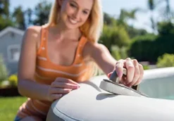 Intex PureSpa Plus Greystone Inflatable Square Hot Tub Maintenance Kit Gray