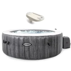 Intex PureSpa Plus Greywood Inflatable Hot Tub with LED Lights Multicolor