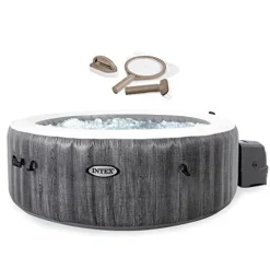 Intex PureSpa Plus Inflatable Hot Tub with Accessory Kit Gray