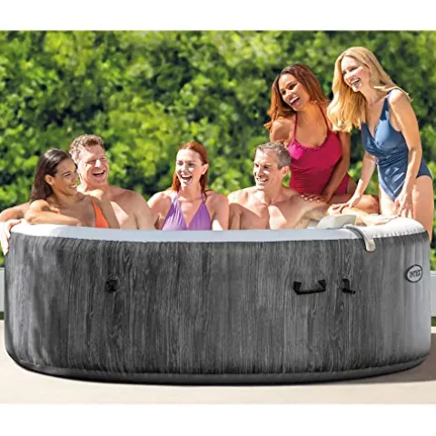 Intex PureSpa Plus Inflatable Hot Tub with Accessory Kit Gray