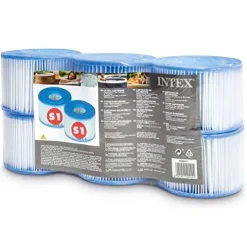 Intex PureSpa Plus 6-Person Inflatable Hot Tub with Filter Cartridges Gray