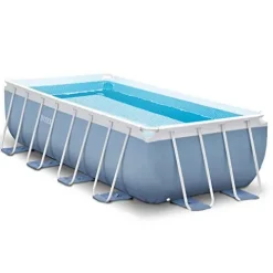 Intex Rectangular Prism Frame Pool Set 16ft x 8ft x 42in Multicolor