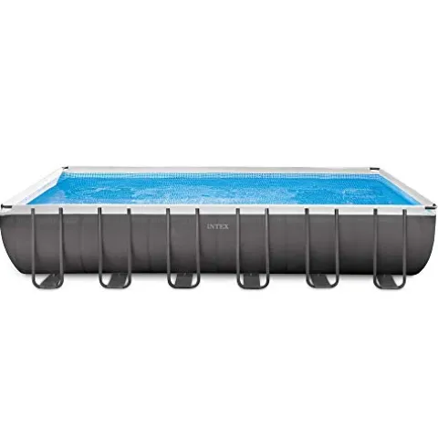 Intex Rectangular Ultra Frame Pool Set 24’x12’x52′ Gray