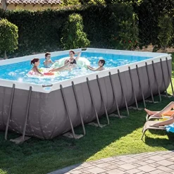 Intex Rectangular Ultra Frame Pool Set 24’x12’x52′ Gray