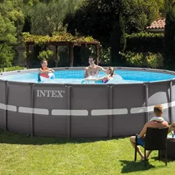 Intex Ultra Frame Pool Set with Sand Filter Pump, Ladder, Ground Cloth & Pool Cover